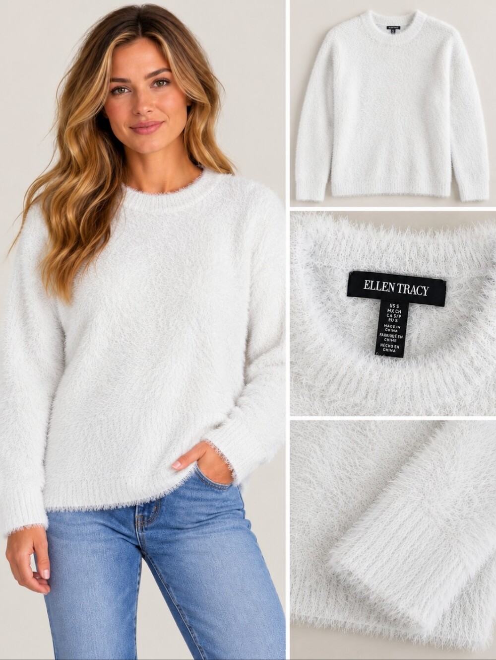 Ellen Tracy Fuzzy Sweater